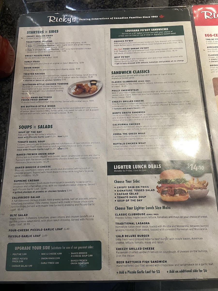Menu Ricky's All Day Grill - Grande Prairie-3