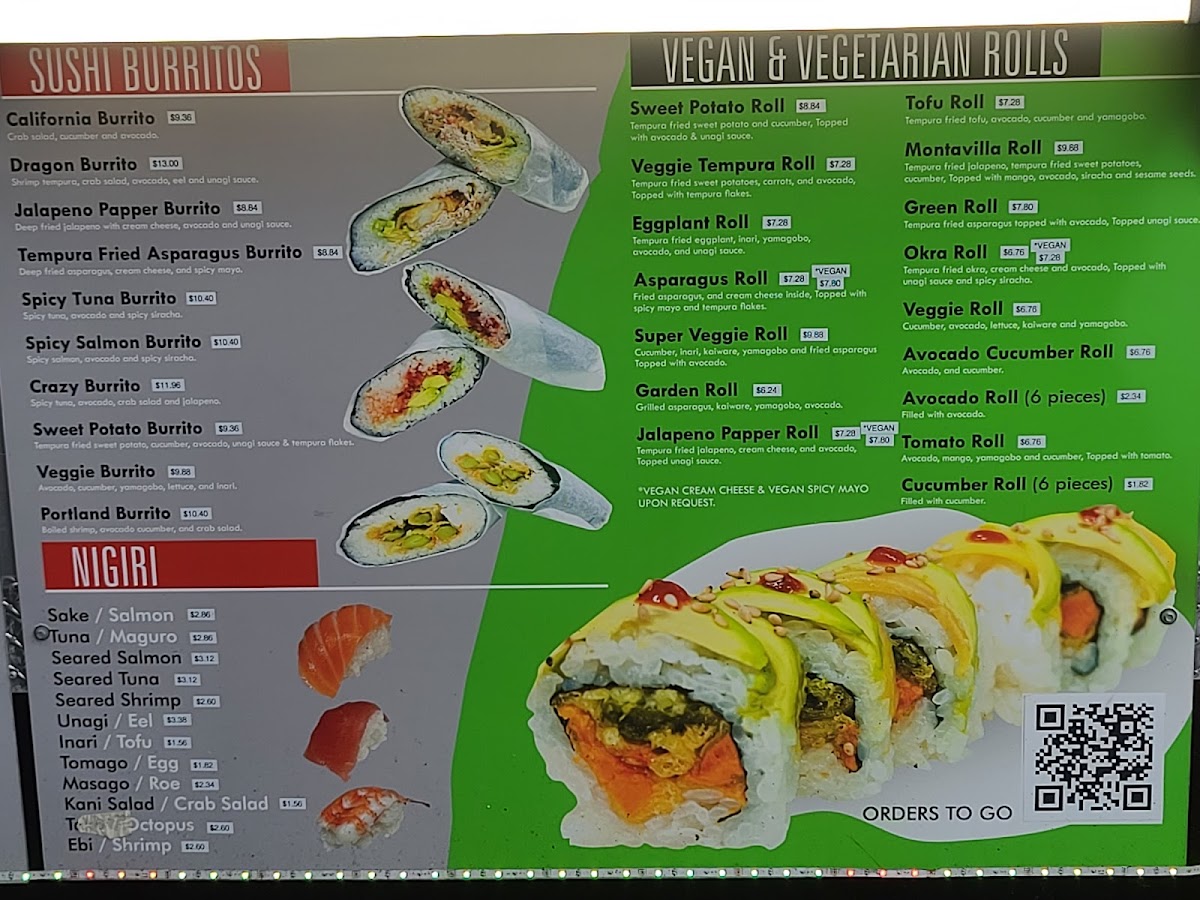 Menu Ricky's Sushi - Portland Oregon #1-1