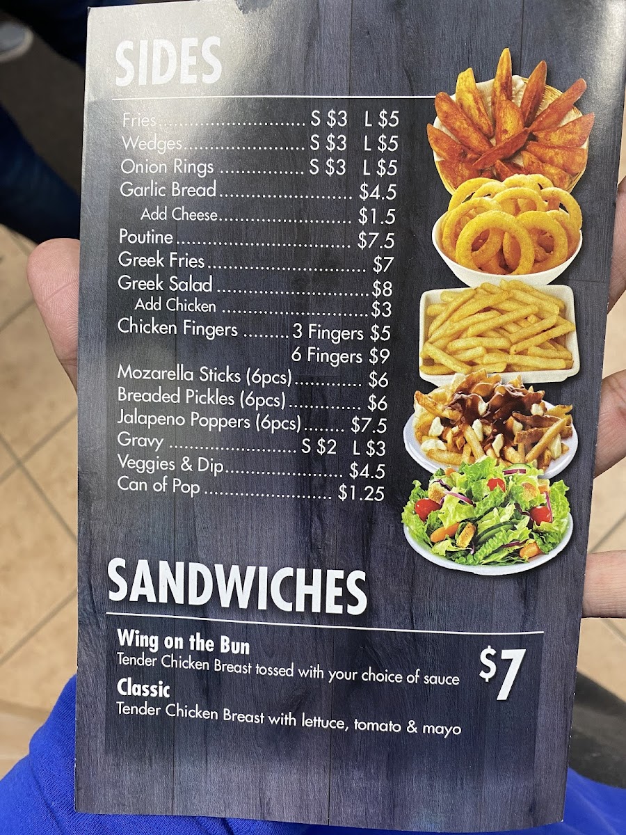 Menu Right Wingers , Best Wings In Burlington.-5