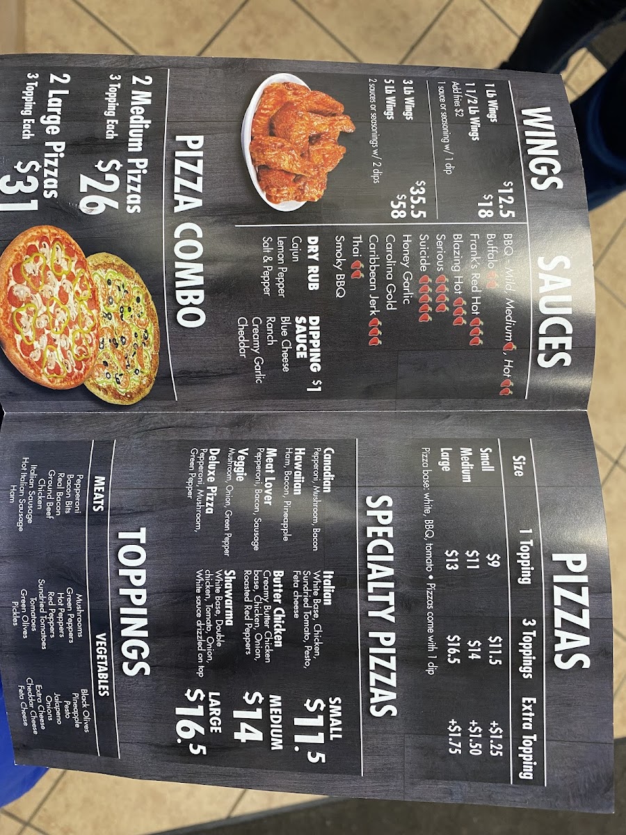 Menu Right Wingers , Best Wings In Burlington.-6