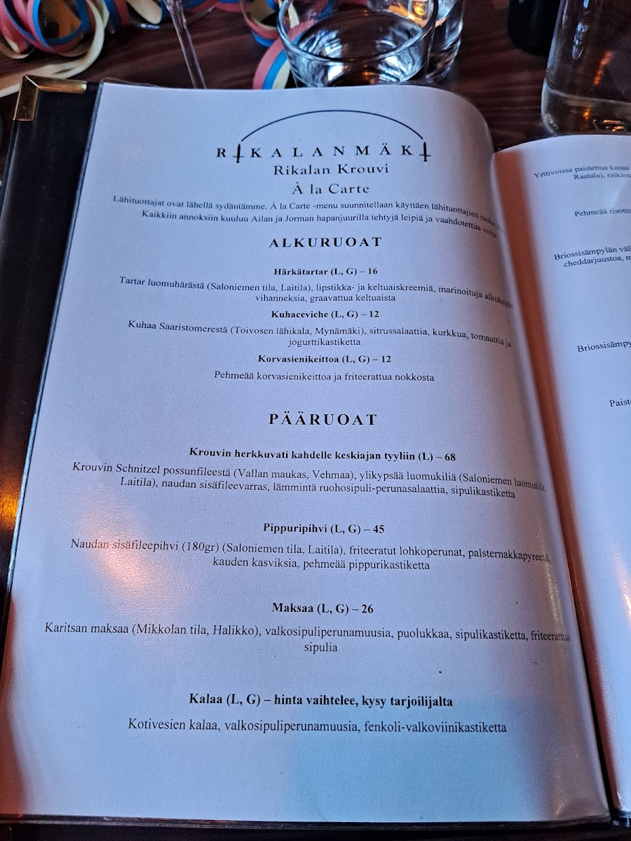 Menu Rikalanmäki - Rikalan Krouvi-2