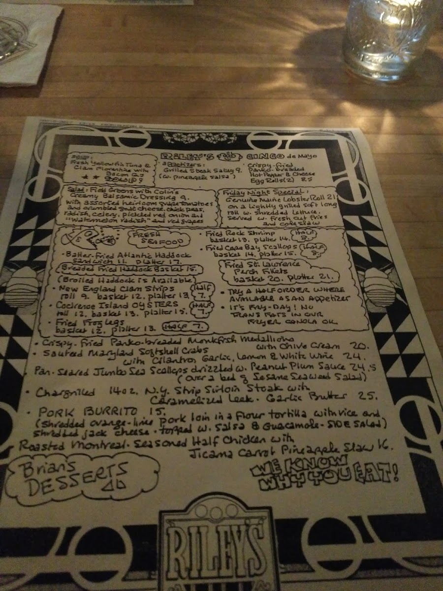 Menu Riley's-5