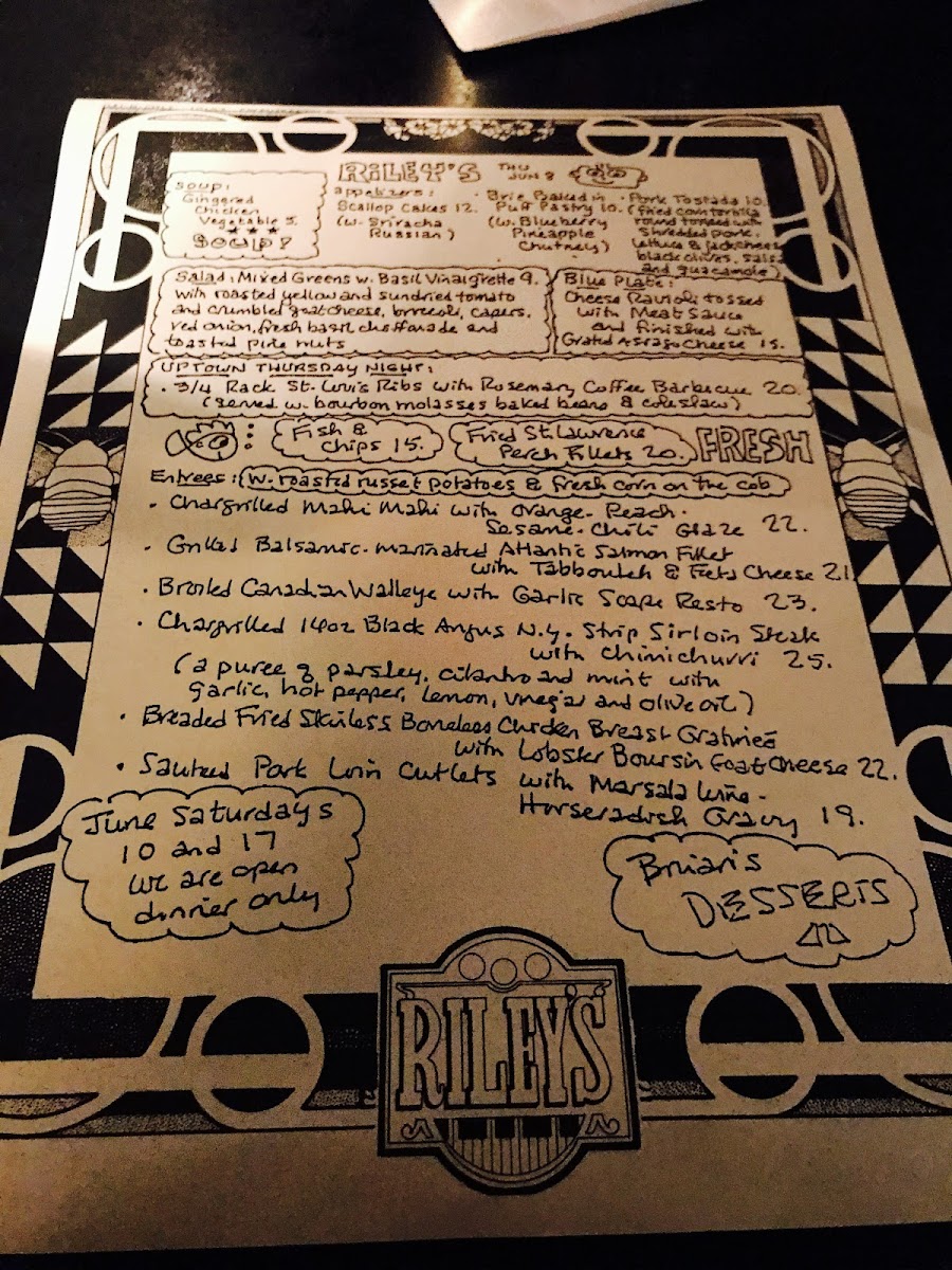 Menu Riley's-7