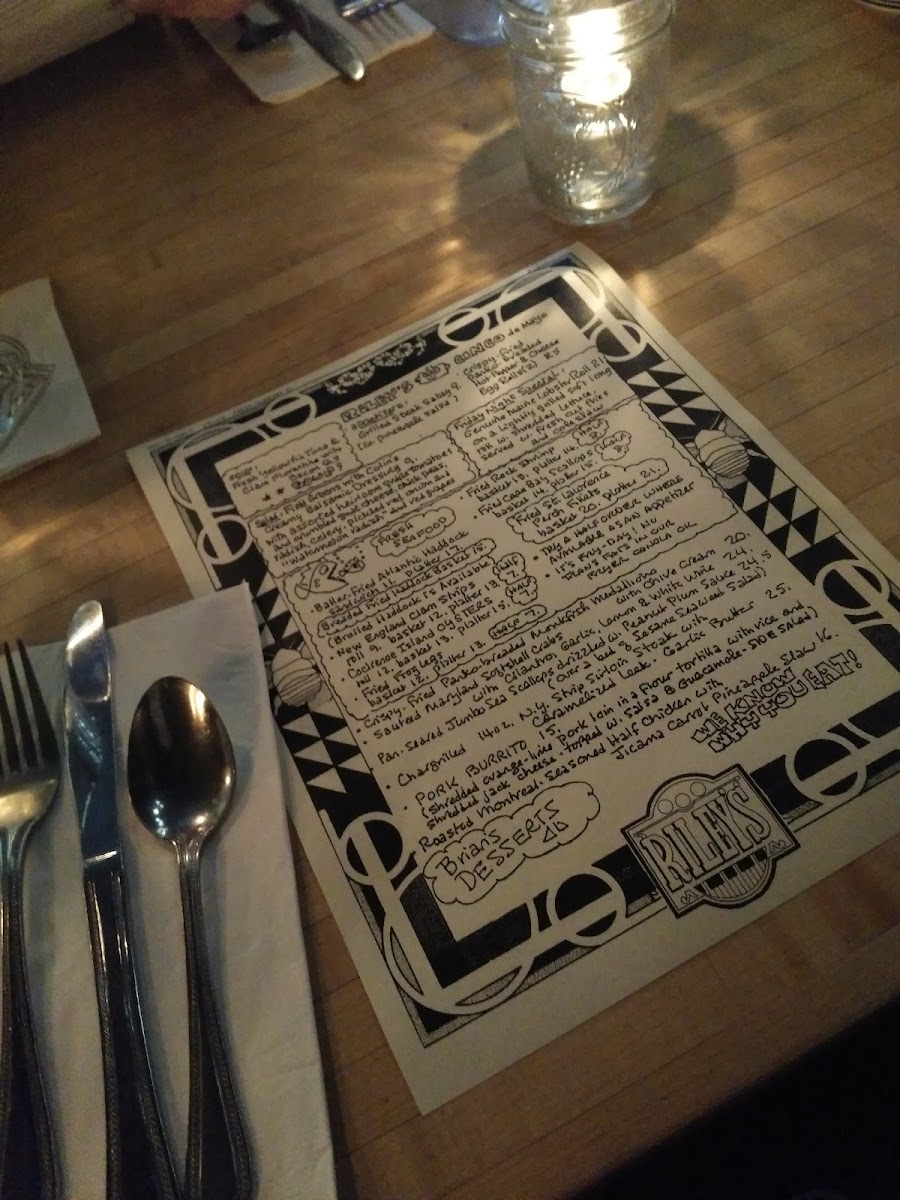 Menu Riley's-9