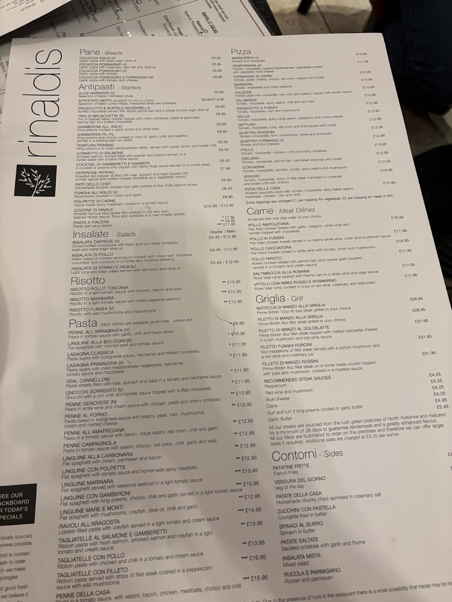 Menu Rinaldis Restaurant Ltd-2