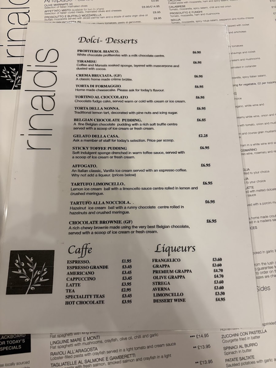Menu Rinaldis Restaurant Ltd-5