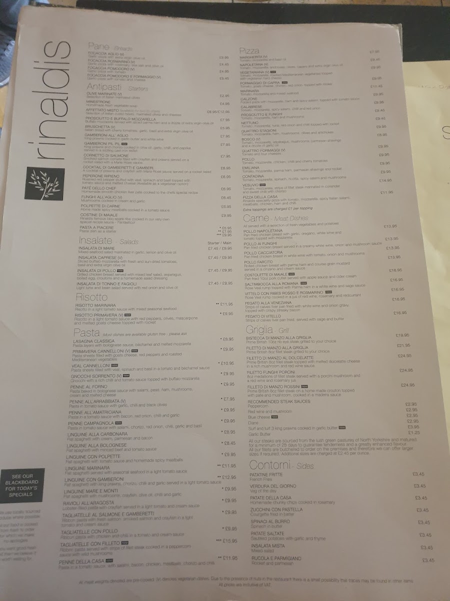 Menu Rinaldis Restaurant Ltd-8