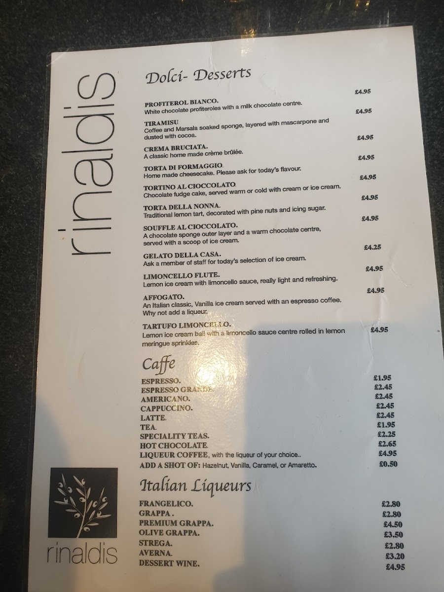 Menu Rinaldis Restaurant Ltd-9