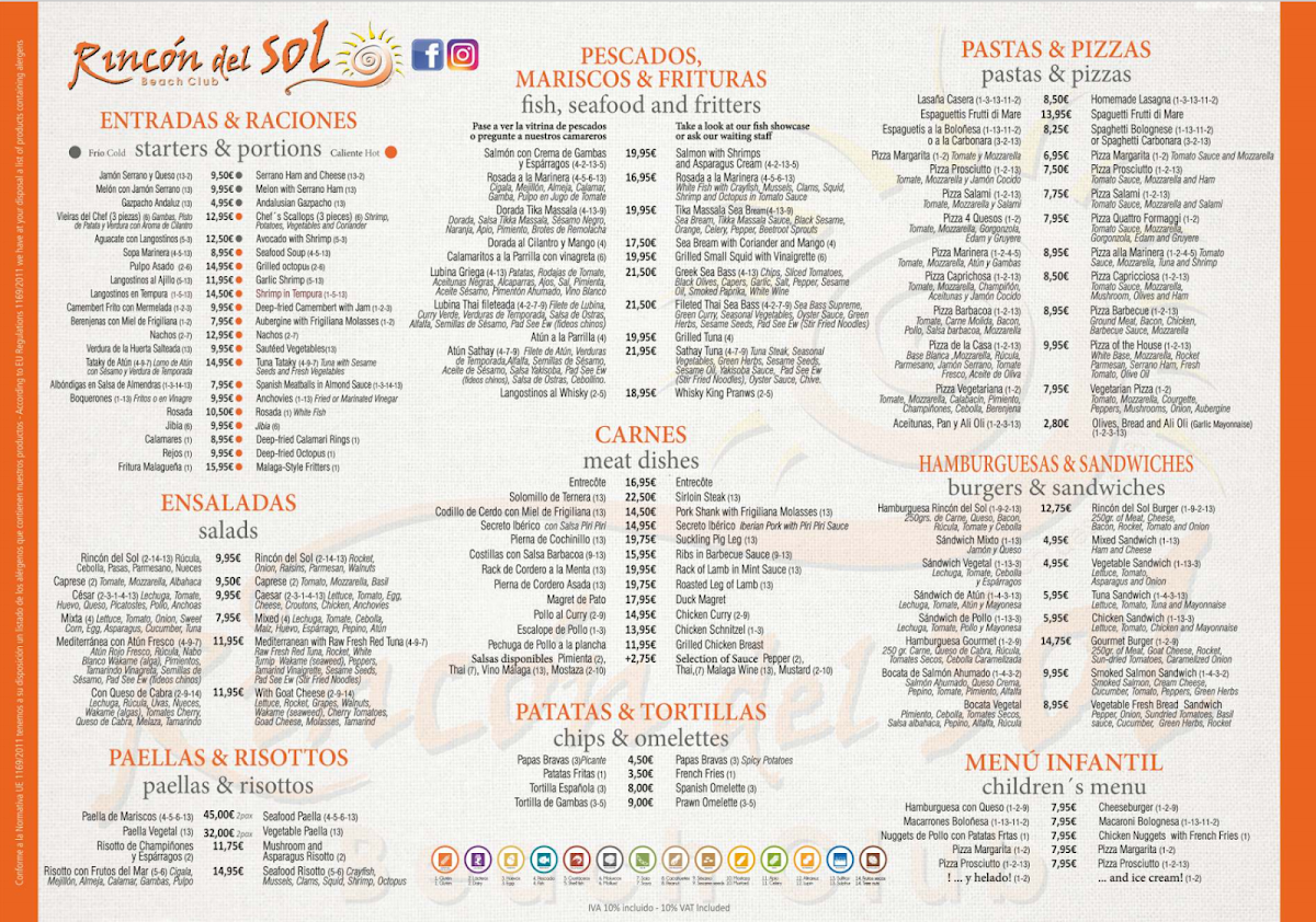 Menu Rincon Del Sol-2