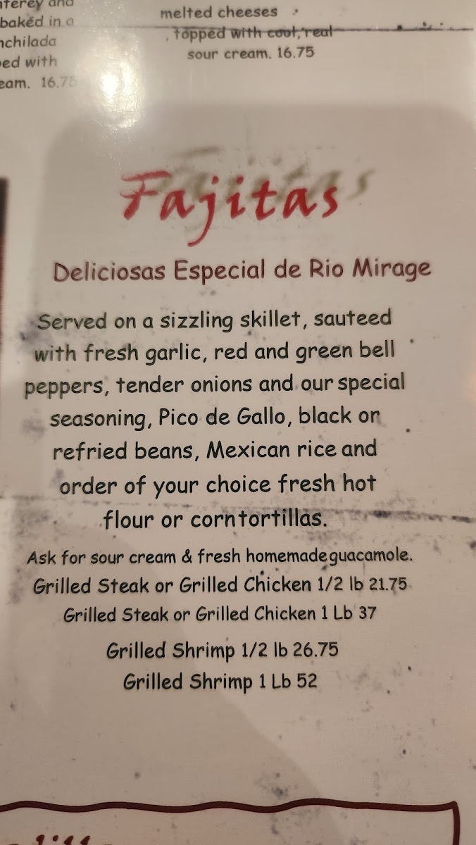 Menu Rio Mirage Cafe- El Mirage Location-6