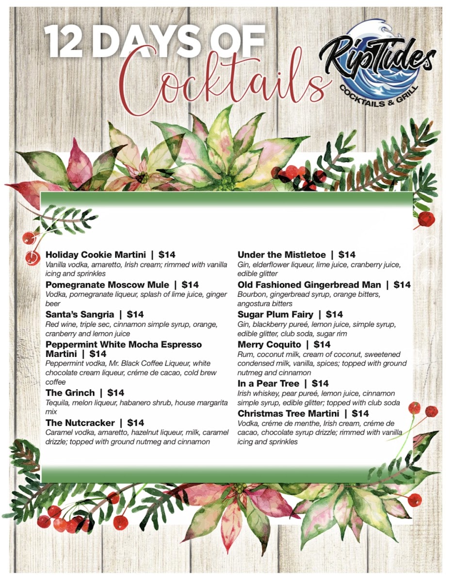 Menu Riptides Cocktails And Grill-1