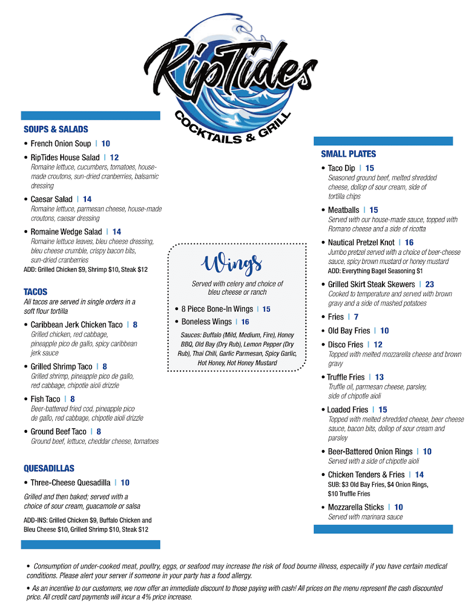 Menu Riptides Cocktails And Grill-3