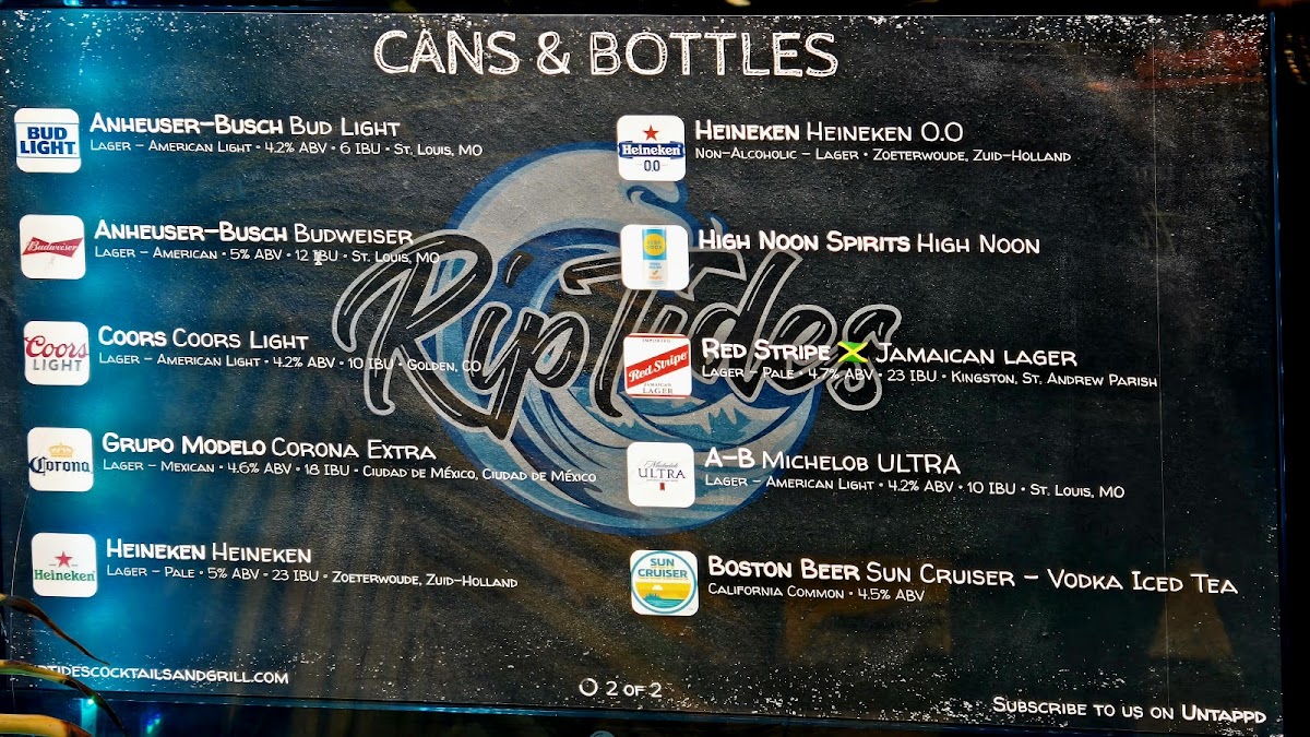 Menu Riptides Cocktails And Grill-4