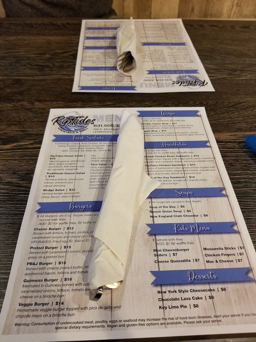 Menu Riptides Cocktails And Grill-6