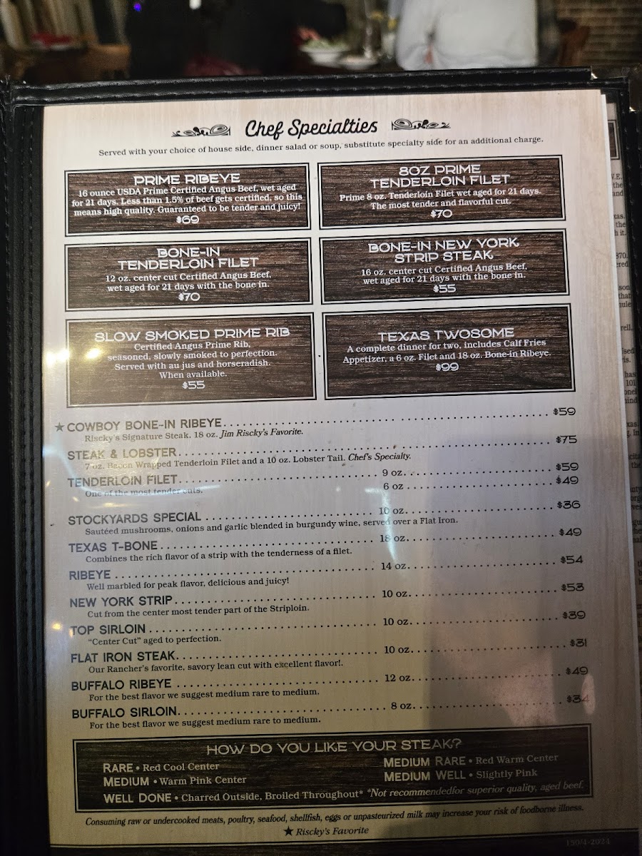 Menu Riscky's Steakhouse-8
