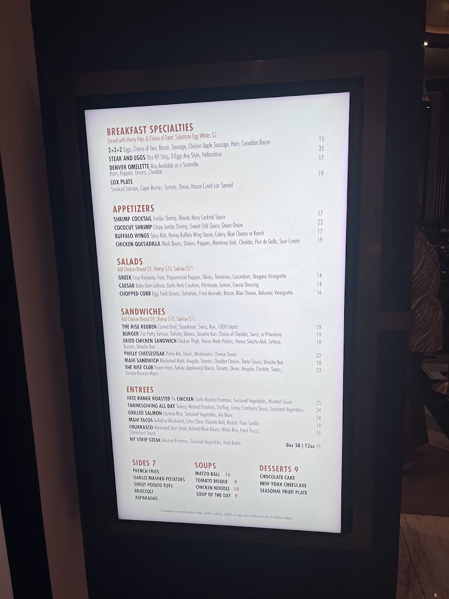 Menu Rise Kitchen & Deli (In Seminole Hard Rock Hollywood)-6