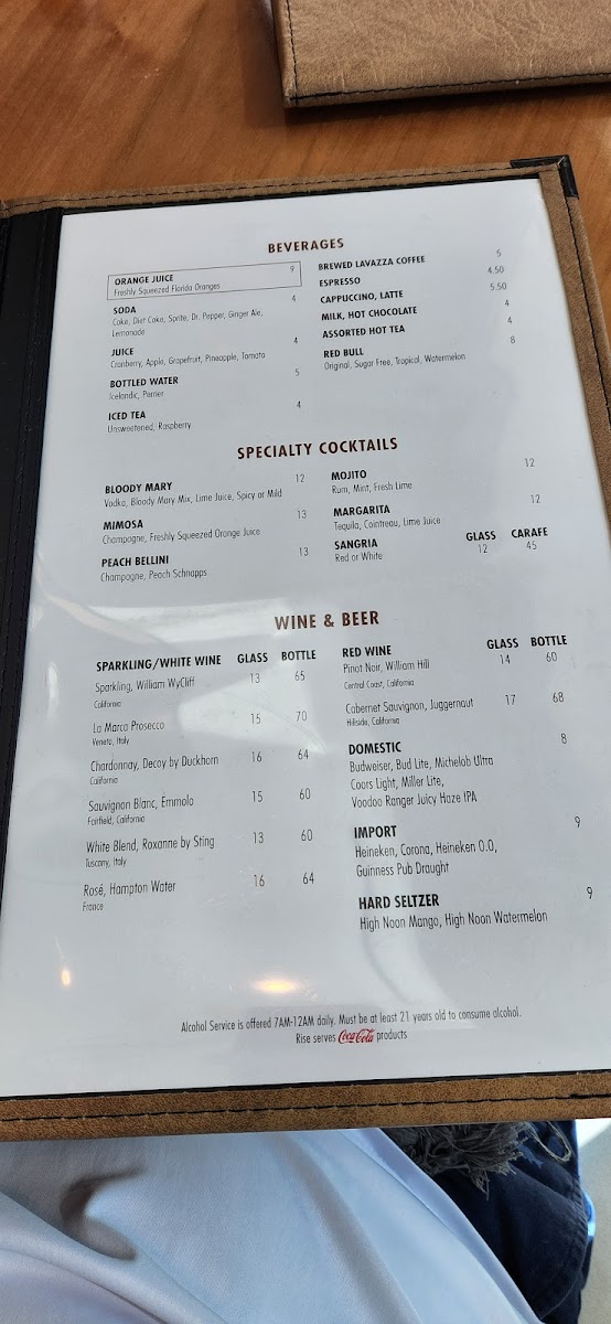 Menu Rise Kitchen & Deli (In Seminole Hard Rock Hollywood)-7