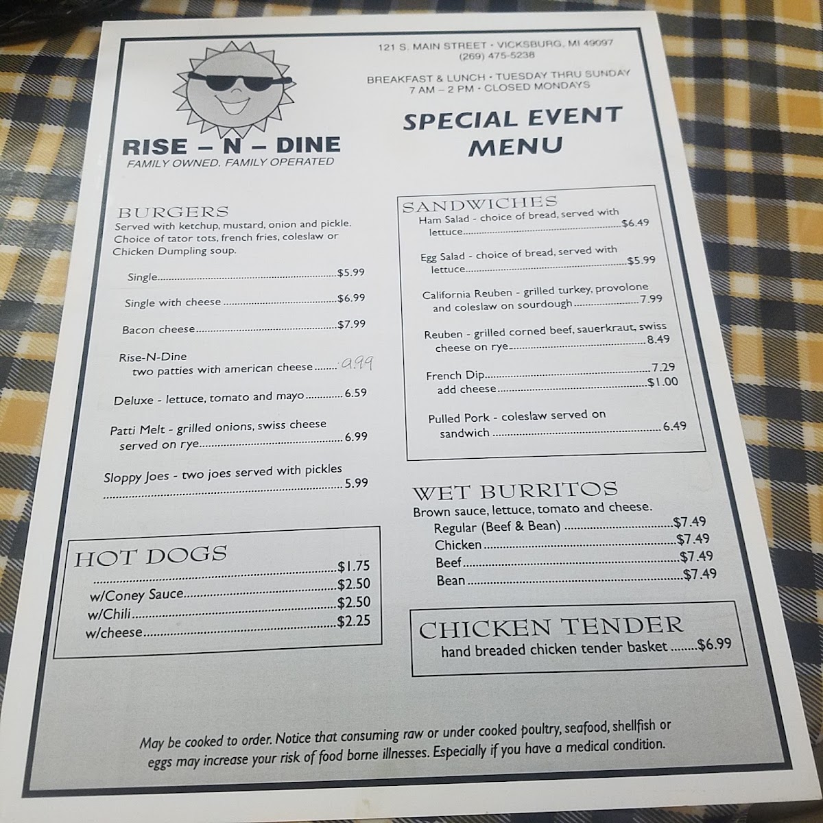 Menu Rise N Dine-7
