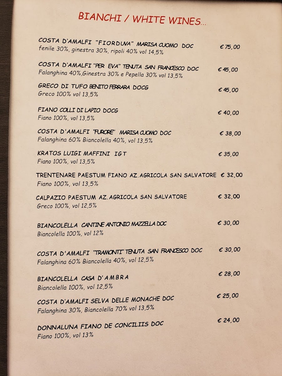Menu Ristorante '34 Da Lucia'-1