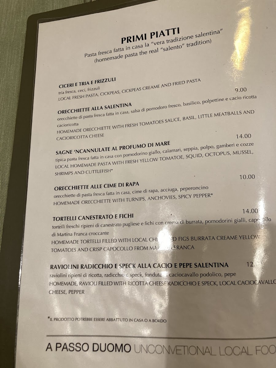 Menu Ristorante A Passo Duomo-6