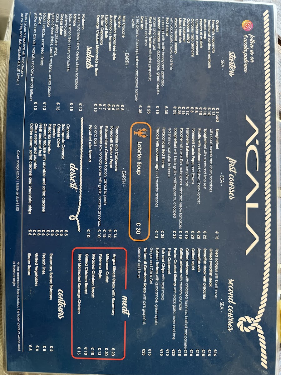 Menu Ristorante A’Cala-5