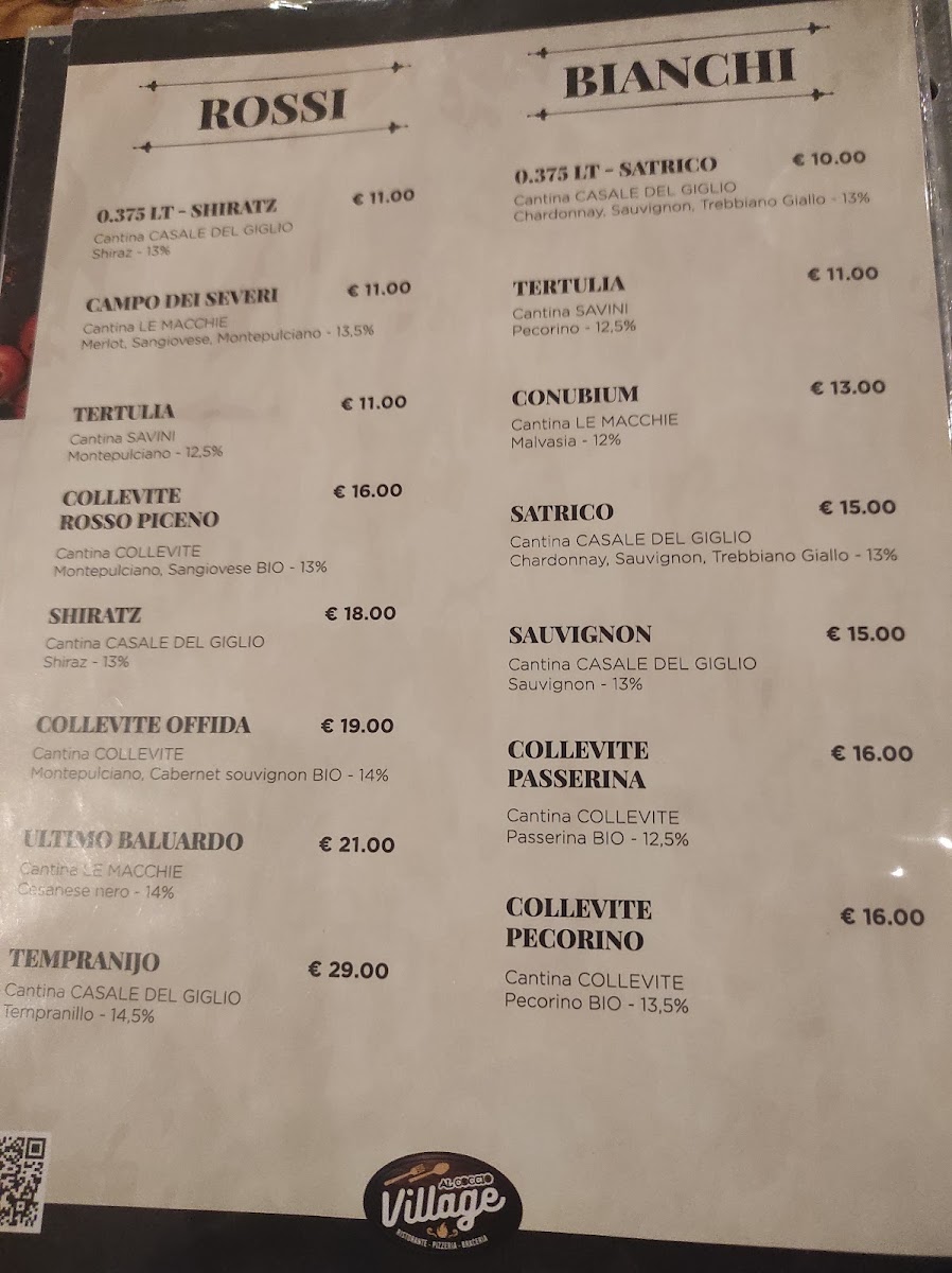 Menu Ristorante Al Coccio Village-2