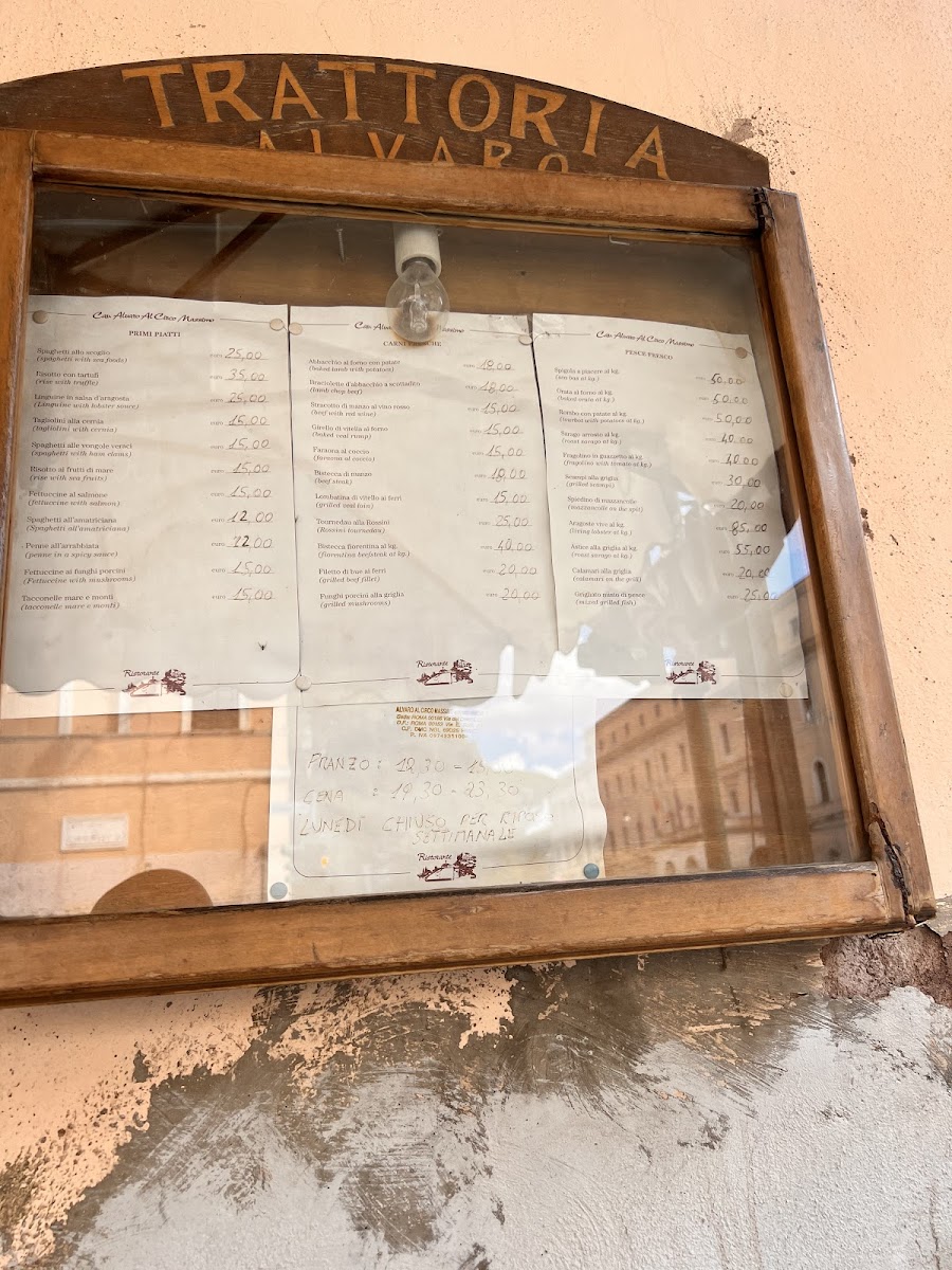 Menu Ristorante Alvaro Al Circo Massimo-1