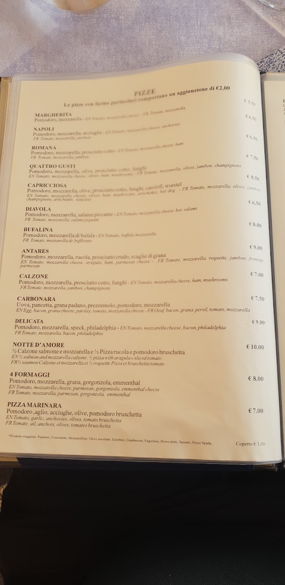 Menu Ristorante Antares-9