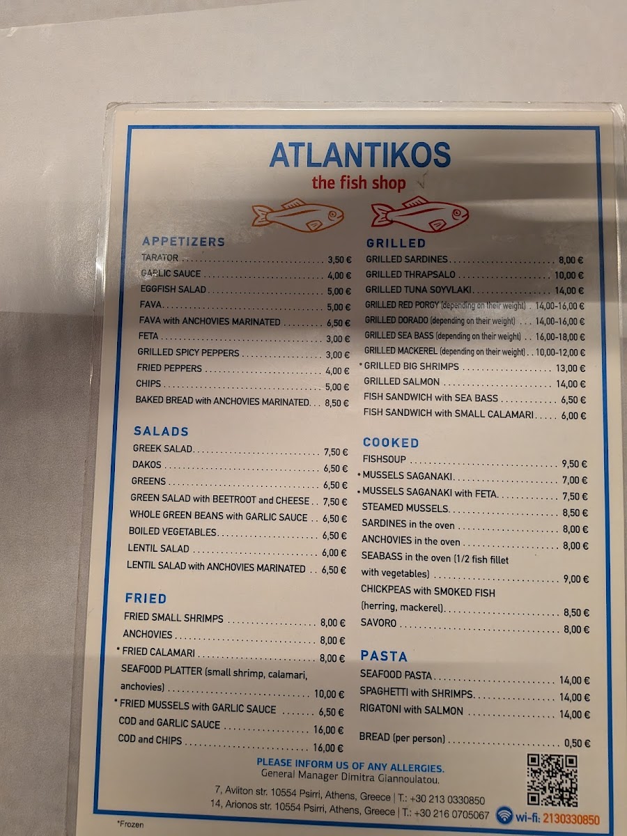 Menu Ristorante Atlantikos-8