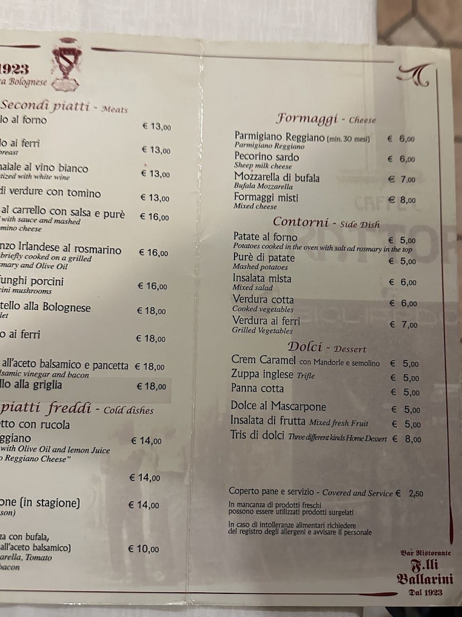 Menu Ristorante Ballarini-7
