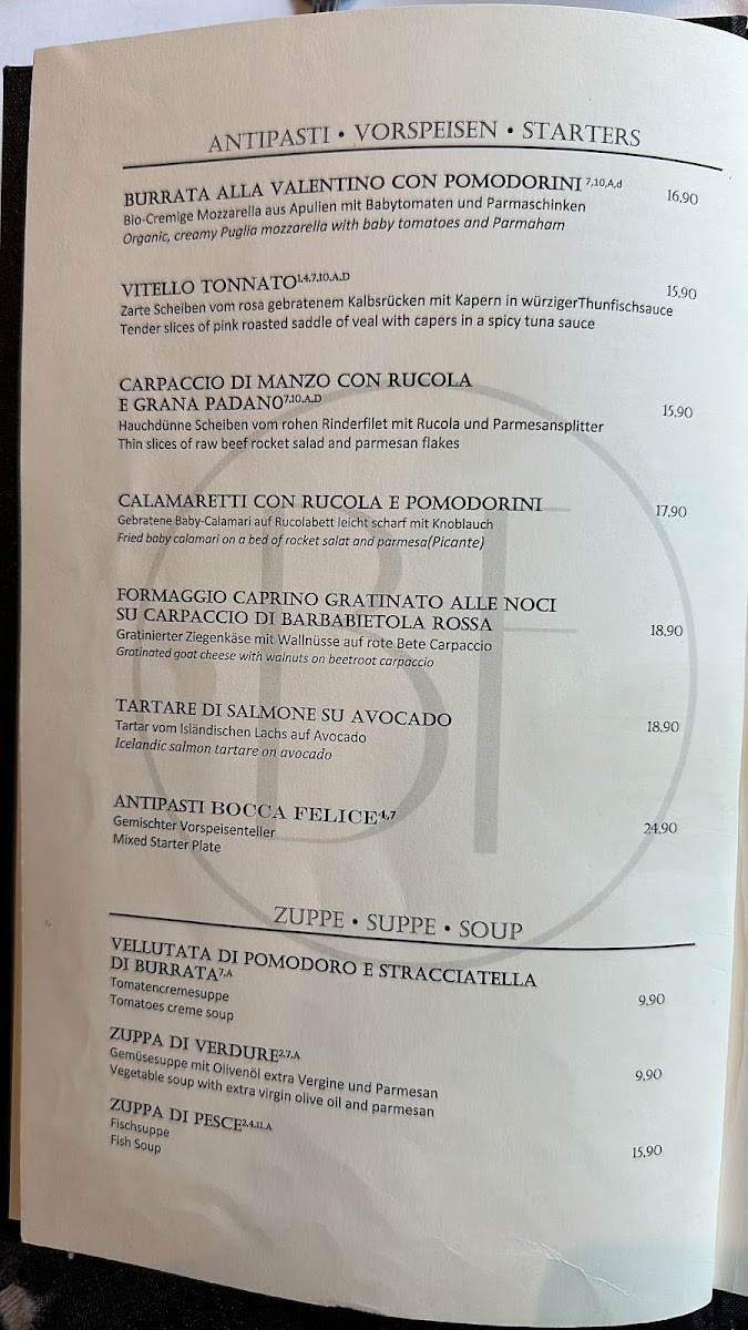 Menu Ristorante Bocca Felice Berlin-Mitte-3