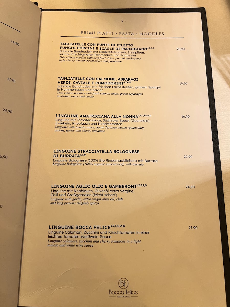Menu Ristorante Bocca Felice Berlin-Mitte-5