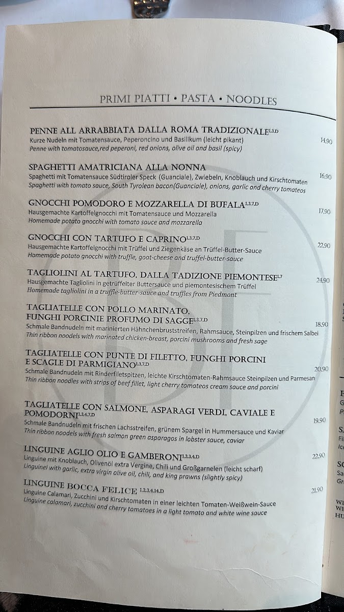Menu Ristorante Bocca Felice Berlin-Mitte-7