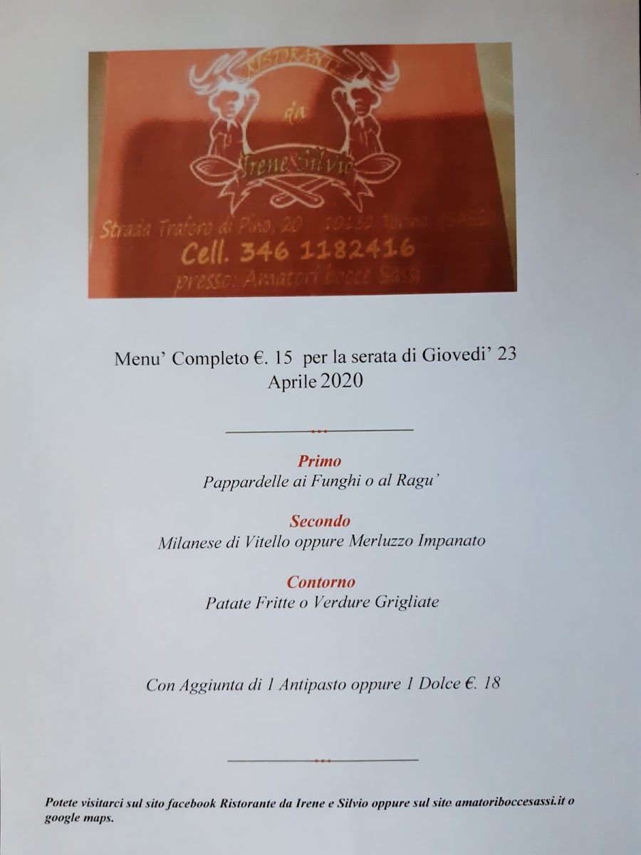 Menu Ristorante Bocciofila Da Irene E Silvio-7