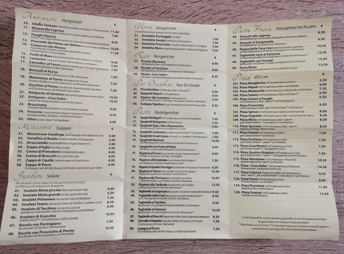 Menu Ristorante Ciao Italia-2