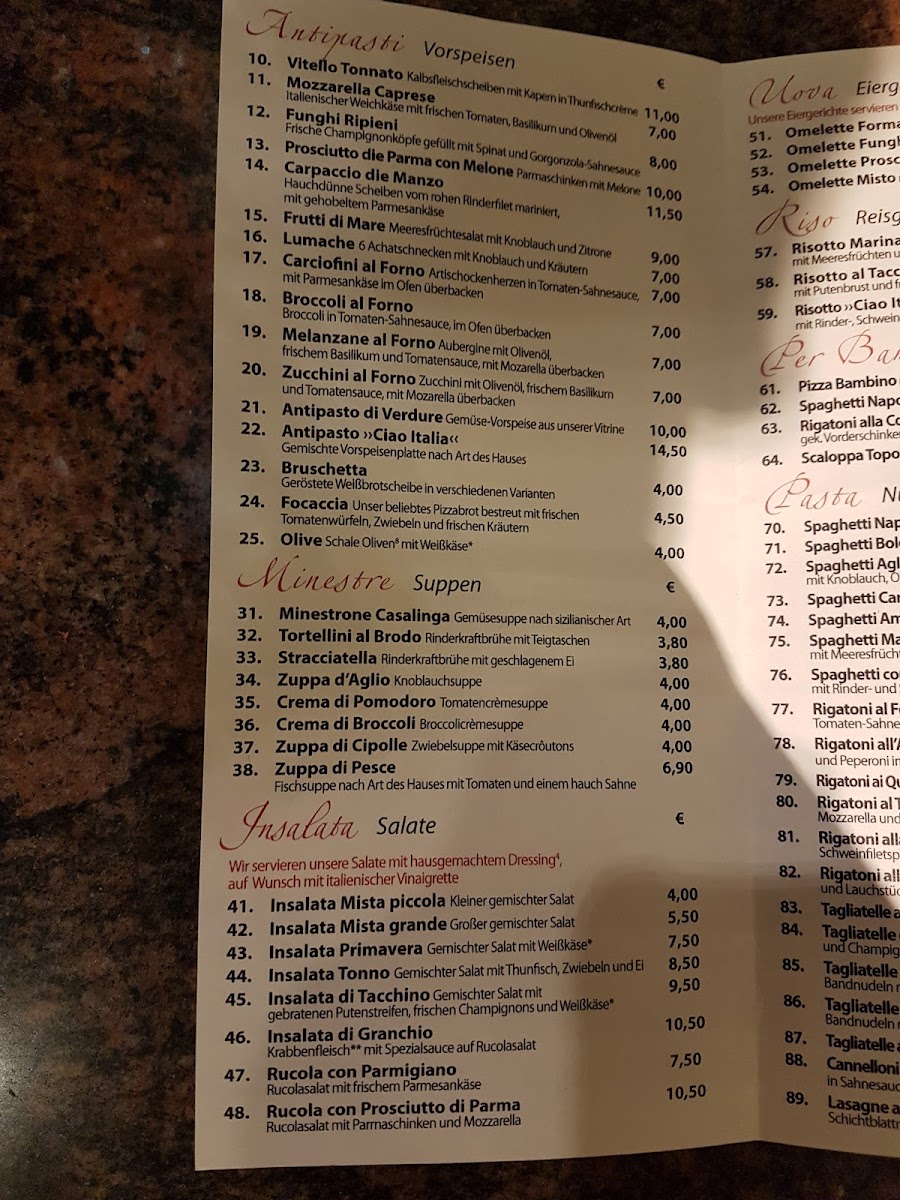 Menu Ristorante Ciao Italia-6