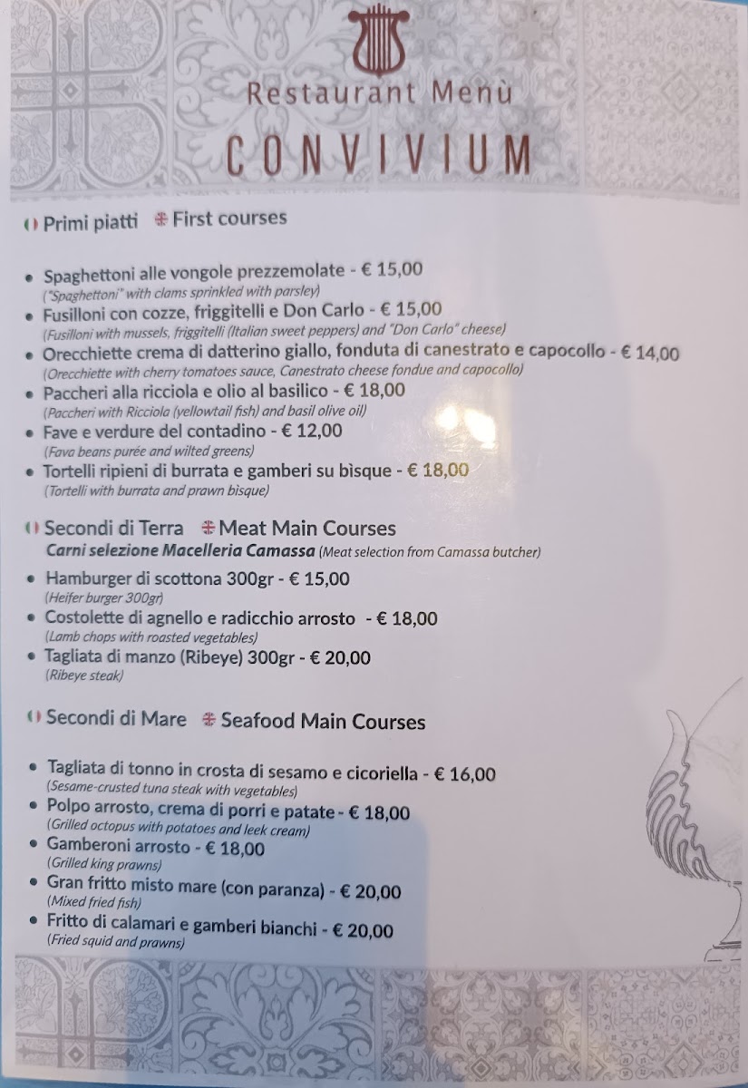 Menu Ristorante Convivium-5