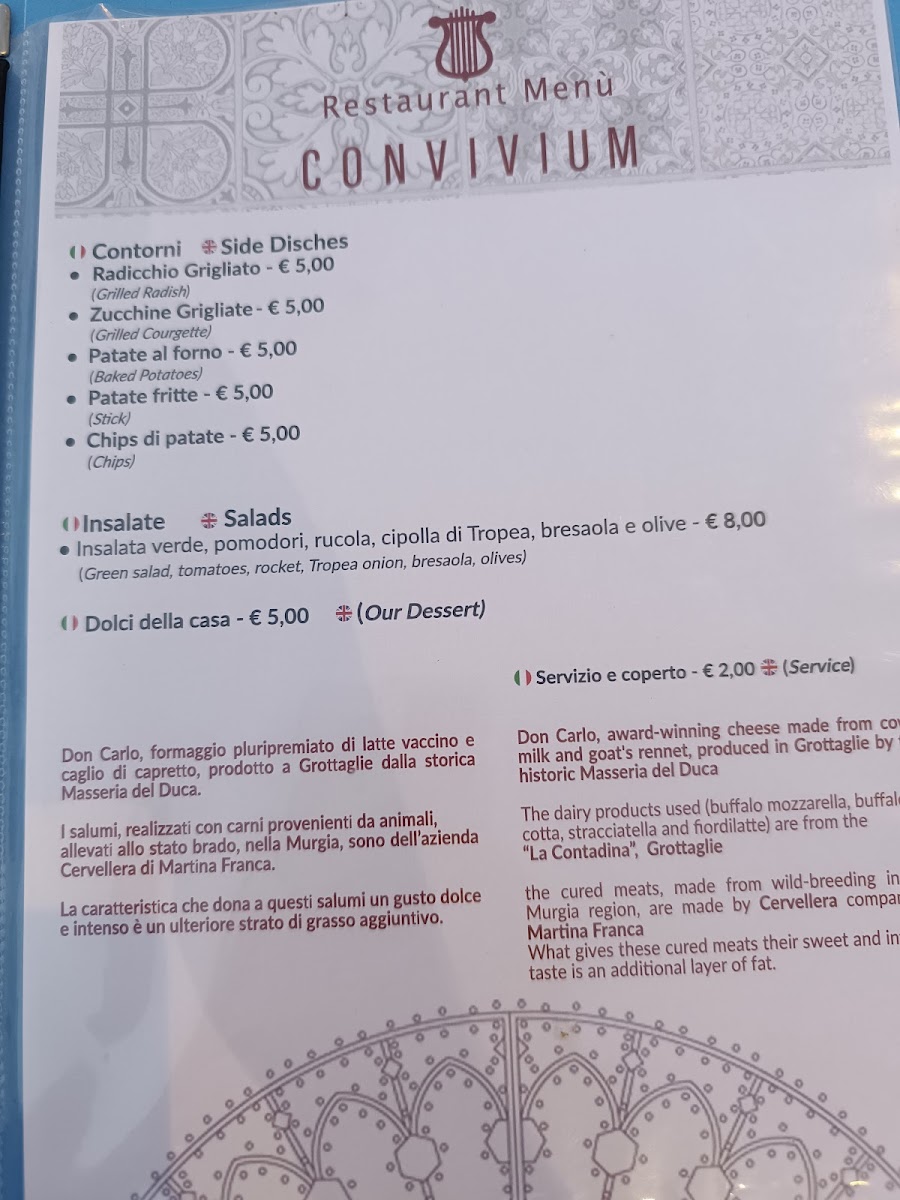 Menu Ristorante Convivium-9