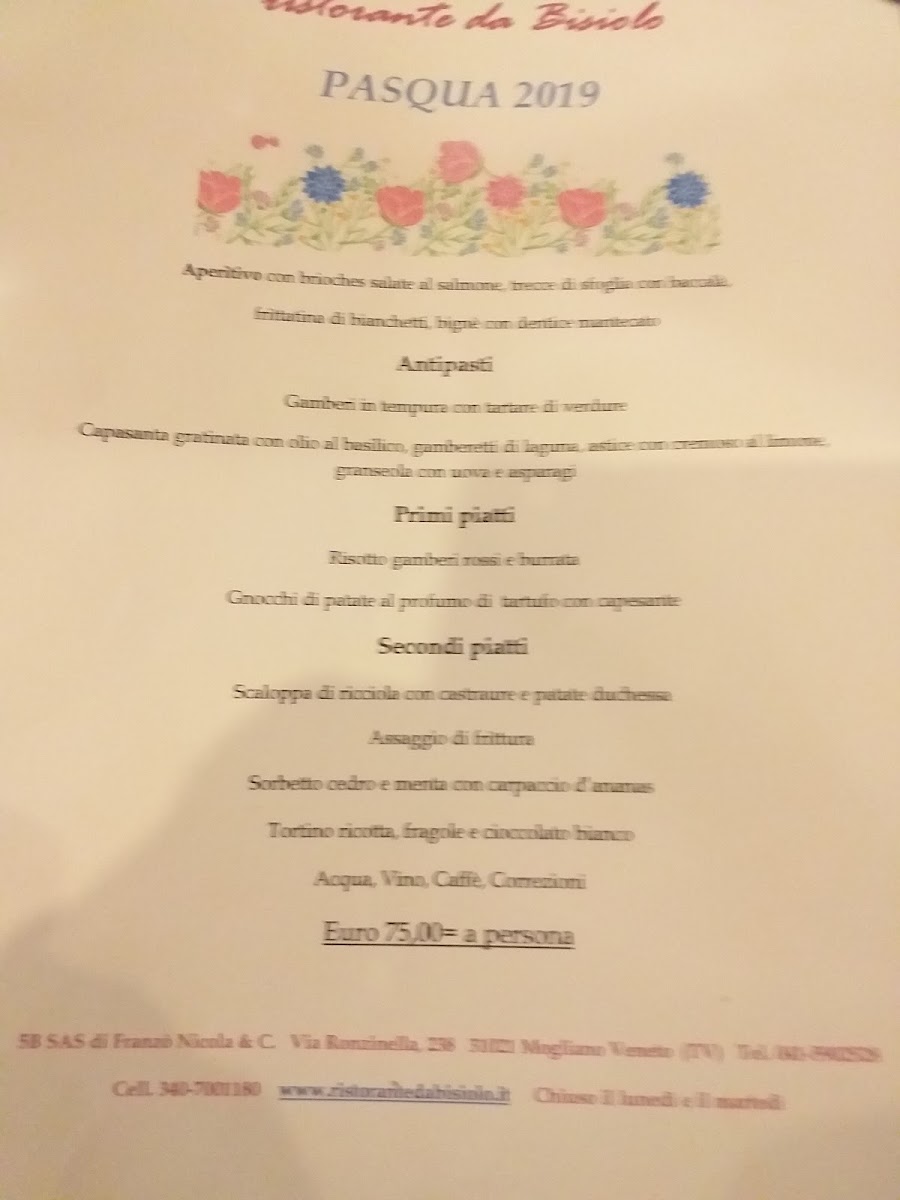 Menu Ristorante Da Bisiolo-9