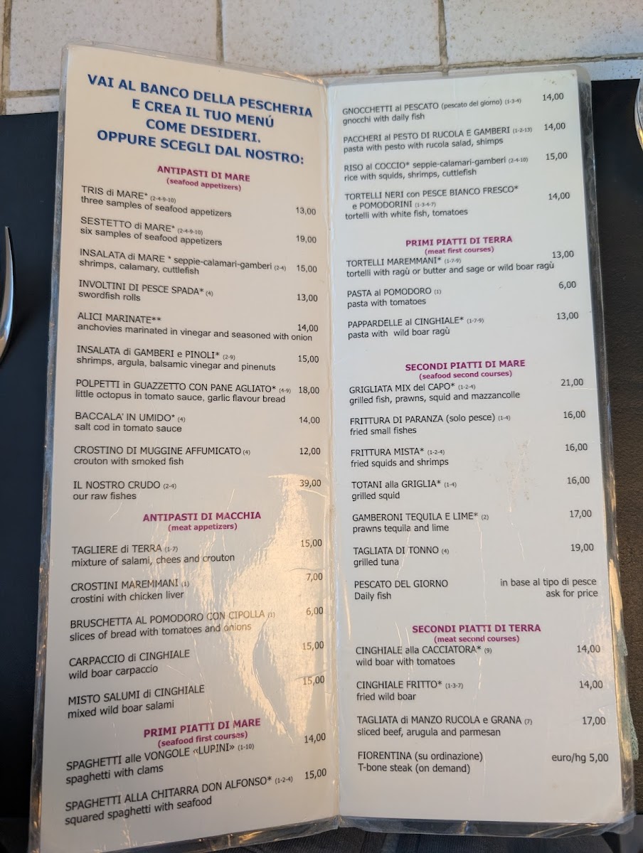 Menu Ristorante Da Emiliano - Pescheria-1
