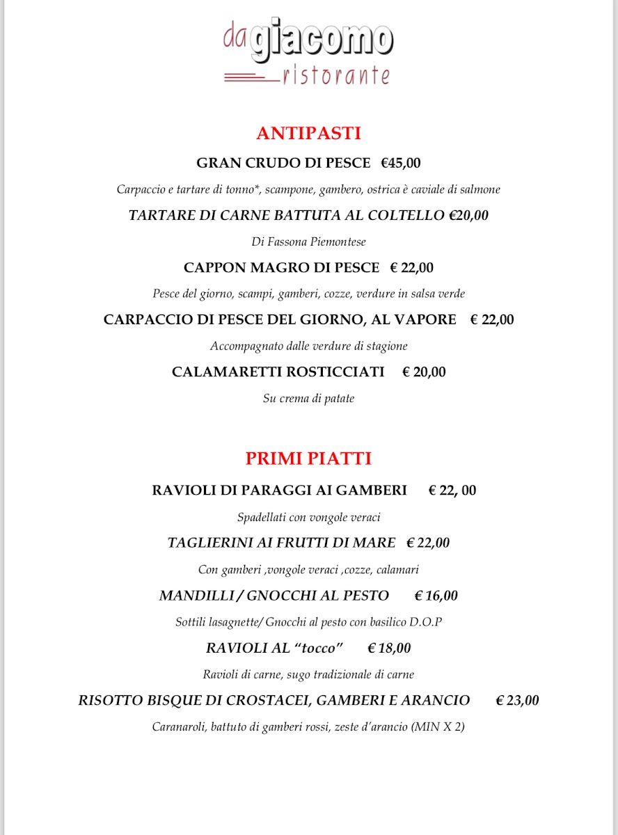Menu Ristorante Da Giacomo Genova-6