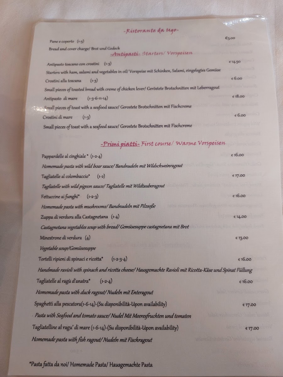 Menu Ristorante Da Ugo-2