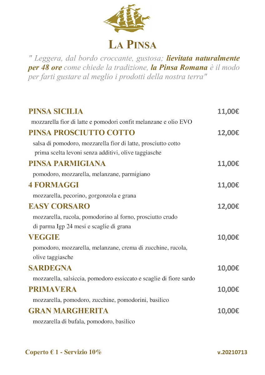 Menu Ristorante Dal Corsaro Al Mare-2