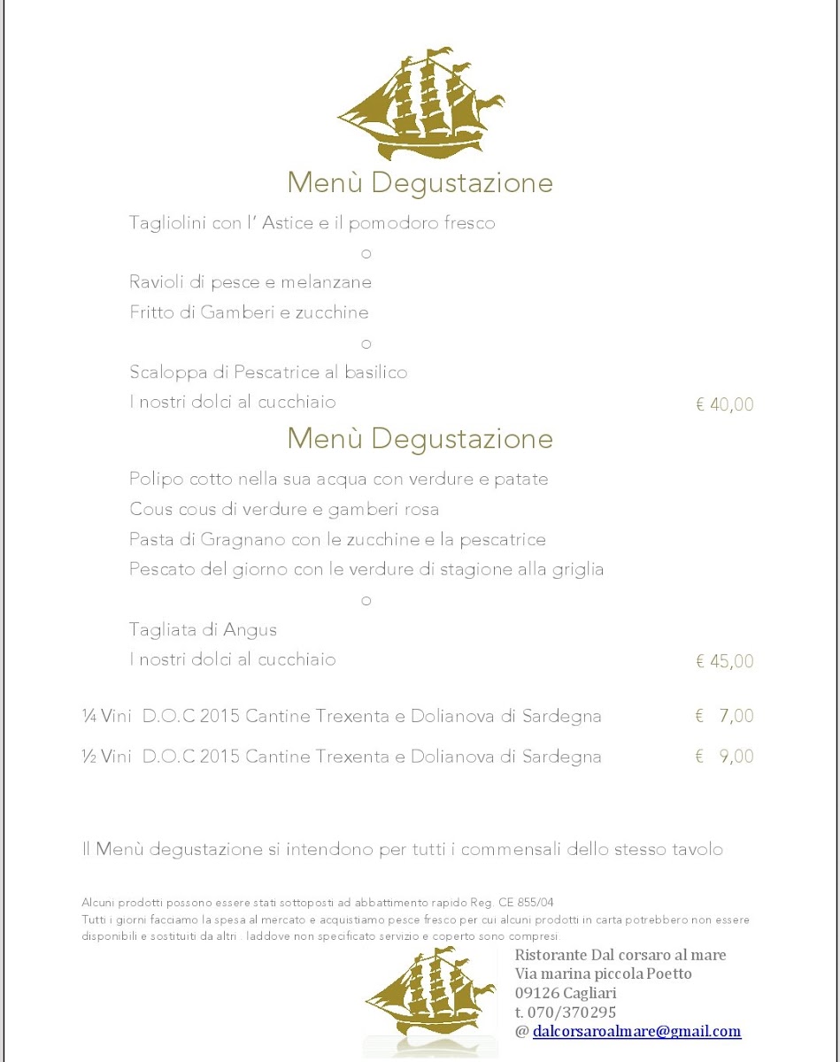 Menu Ristorante Dal Corsaro Al Mare-3