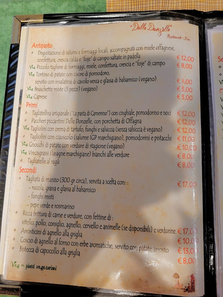 Menu Ristorante 'dalle Donzelle'-3
