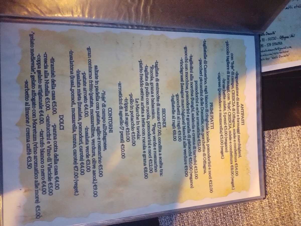 Menu Ristorante 'dalle Donzelle'-5