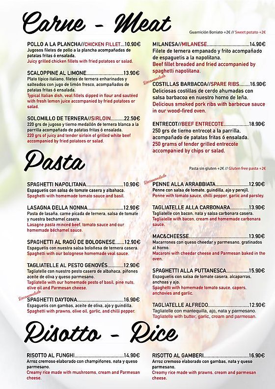 Menu Ristorante Daytona Banús Motor Passion-1