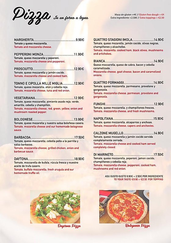 Menu Ristorante Daytona Banús Motor Passion-2