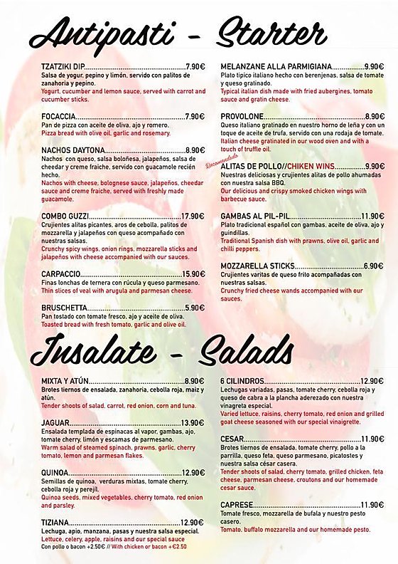 Menu Ristorante Daytona Banús Motor Passion-3