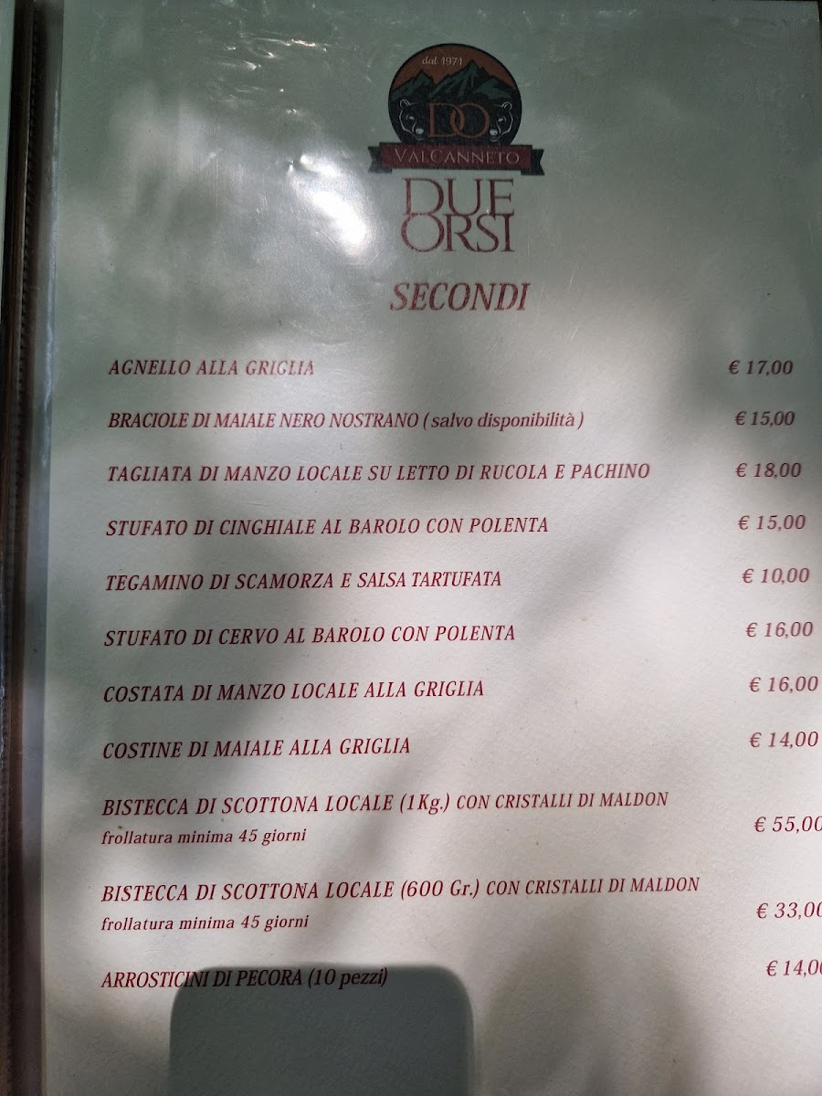 Menu Ristorante Due Orsi-1